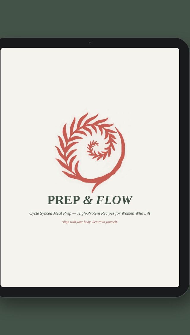 Prep & Flow cycle-syncing meal prep cookbook
